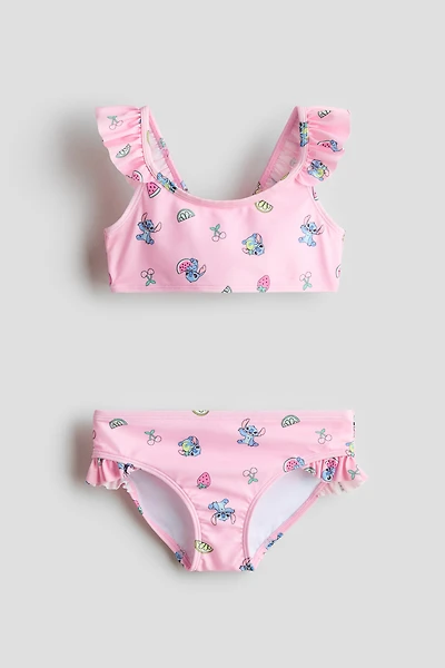 Flounced Printed Two-Piece Swimsuit