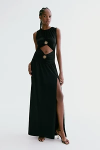 Robe maxi découpée