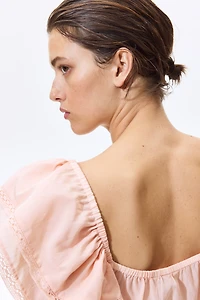 Lace-Trimmed Blouse