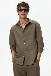 Relaxed-Fit Linen-Blend Shirt