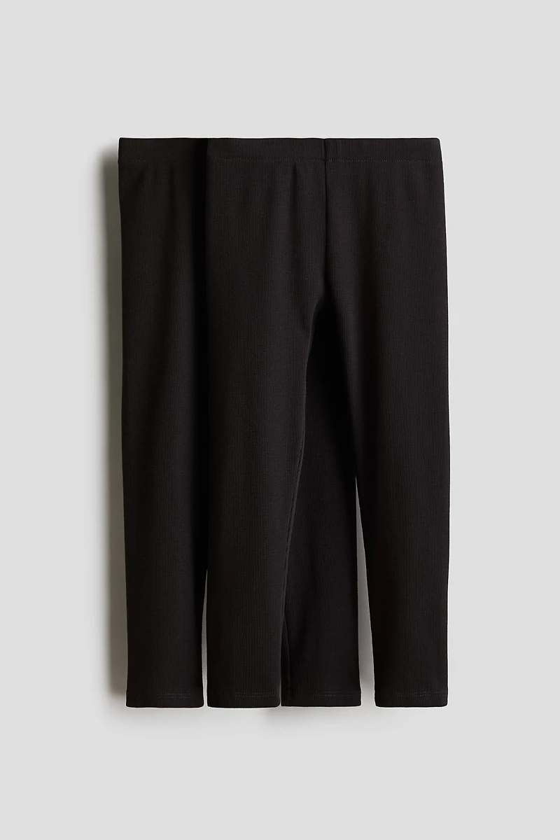 Lot de 2 leggings en jersey coton pima