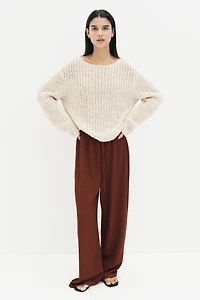 Textured Drawstring Pants