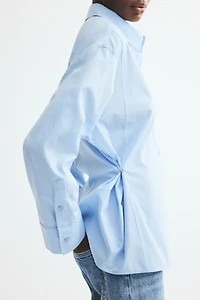 Tapered-Waist Poplin Shirt