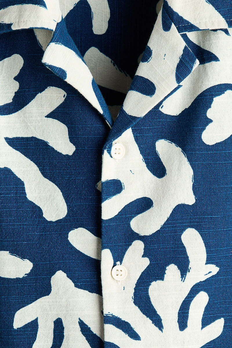 Chemise décontractée à col cubain