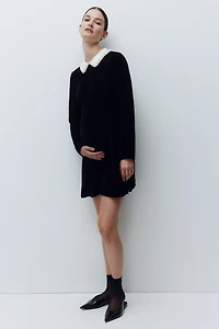 Robe MAMA en velours avec col