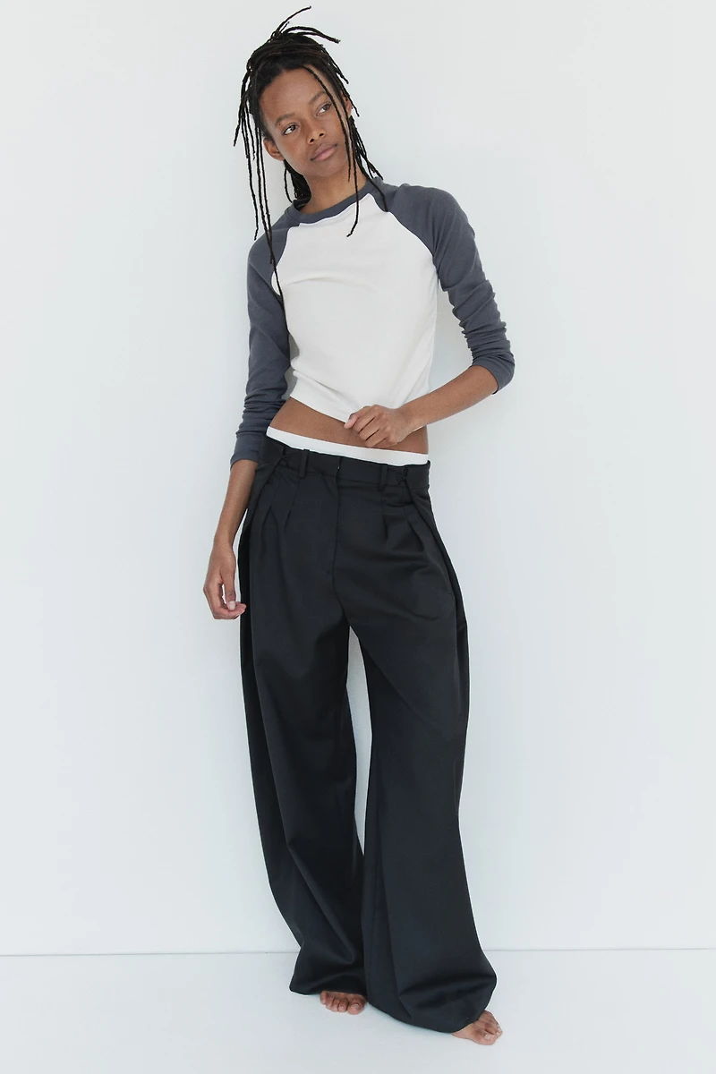 Haut en coton avec manches raglan