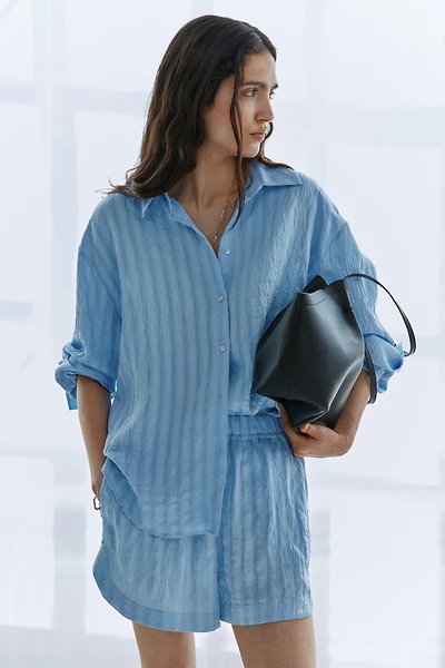 Chemise en lyocell mélangé