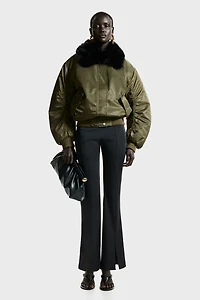 Oversized Padded Bomber Jacket