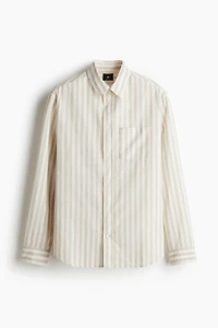 Regular-Fit Linen-Blend Shirt