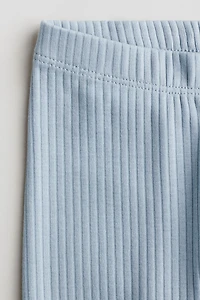 Legging en coton côtelé