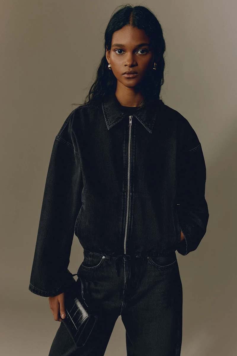 Denim Jacket with Collar