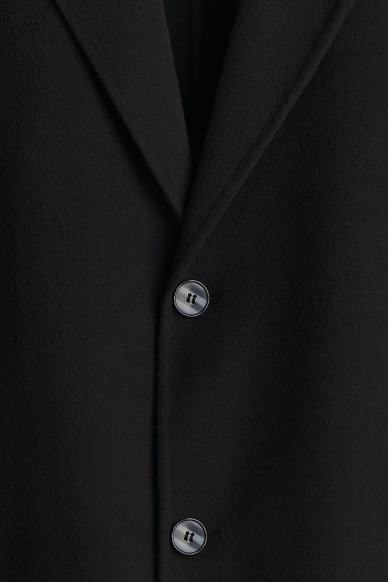 Single-Breasted Wool Coat