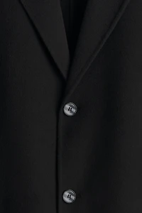 Single-Breasted Wool Coat