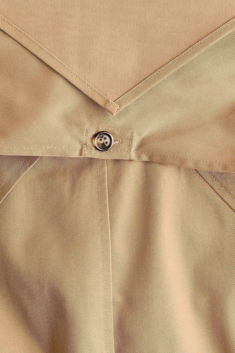 Short Trench Coat with Scarf