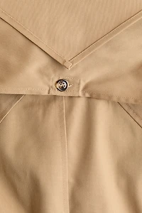 Short Trench Coat with Scarf