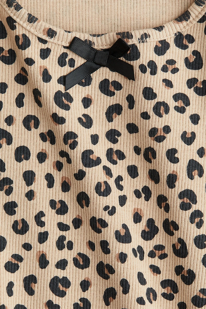 Haut en jersey à bords picots