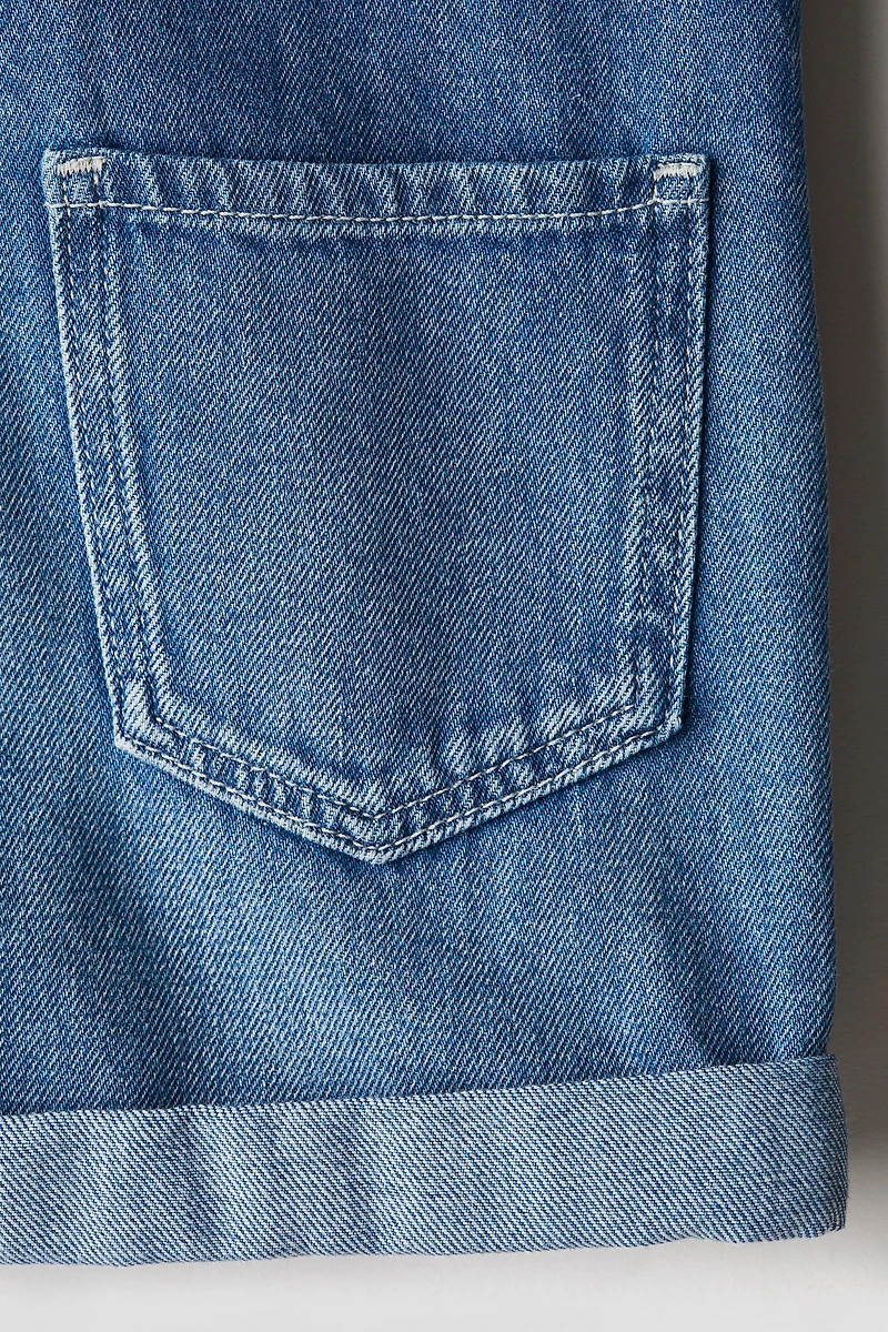 Denim Overall Shorts