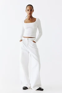 Picot-Trimmed Cotton Top