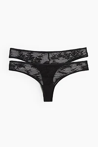 2-pack Lace Brazilian Briefs