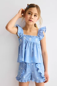 2-Piece Embroidered Cotton Set