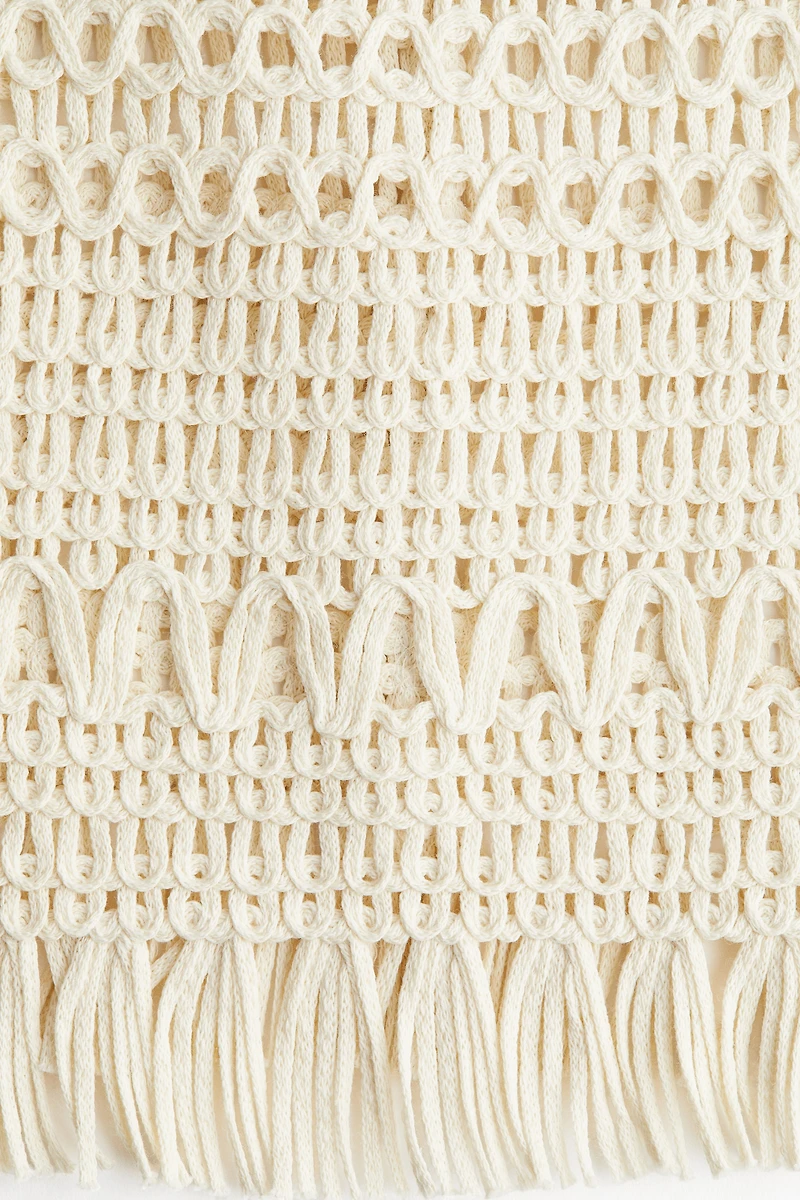 Sleeveless Crochet-Look Top