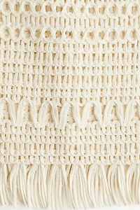 Sleeveless Crochet-Look Top