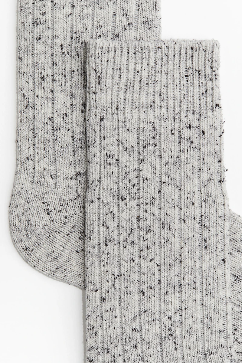 Chaussettes en tricot côtelé