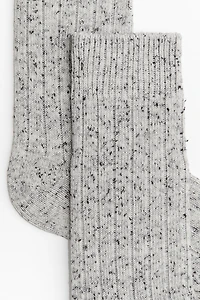 Chaussettes en tricot côtelé