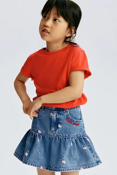 Jupe en denim imprimé