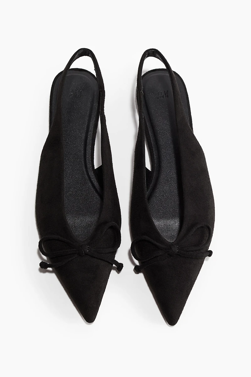 Bow-Decorated Slingbacks