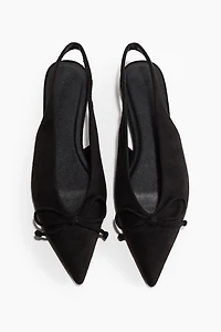 Bow-Decorated Slingbacks