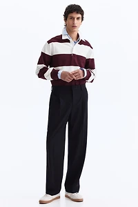 Relaxed-Fit Wool-Blend Tailored Pants