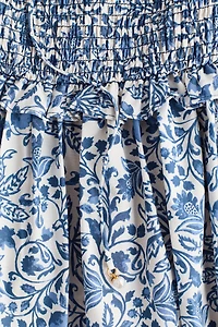 Smocked-Bodice Bandeau Dress