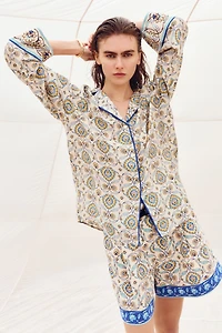 Belted Linen-Blend Shorts