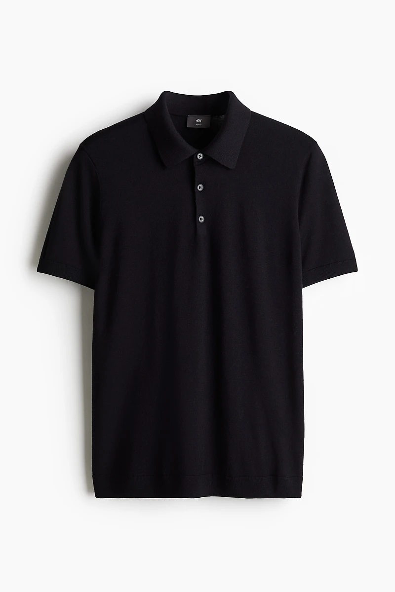 Slim Fit Wool Polo Shirt