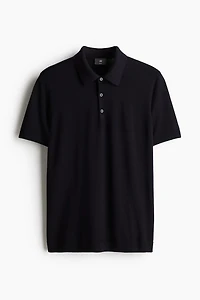 Slim Fit Wool Polo Shirt