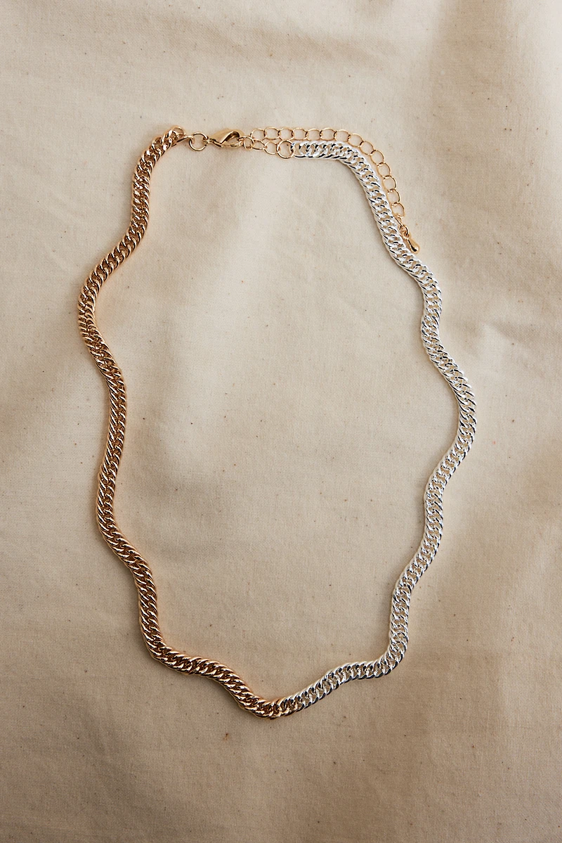 Two-Tone Chain Necklace