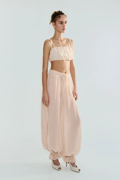 Balloon-Leg Pants with Drawstring