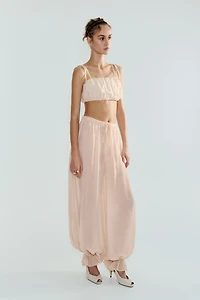 Balloon-Leg Pants with Drawstring