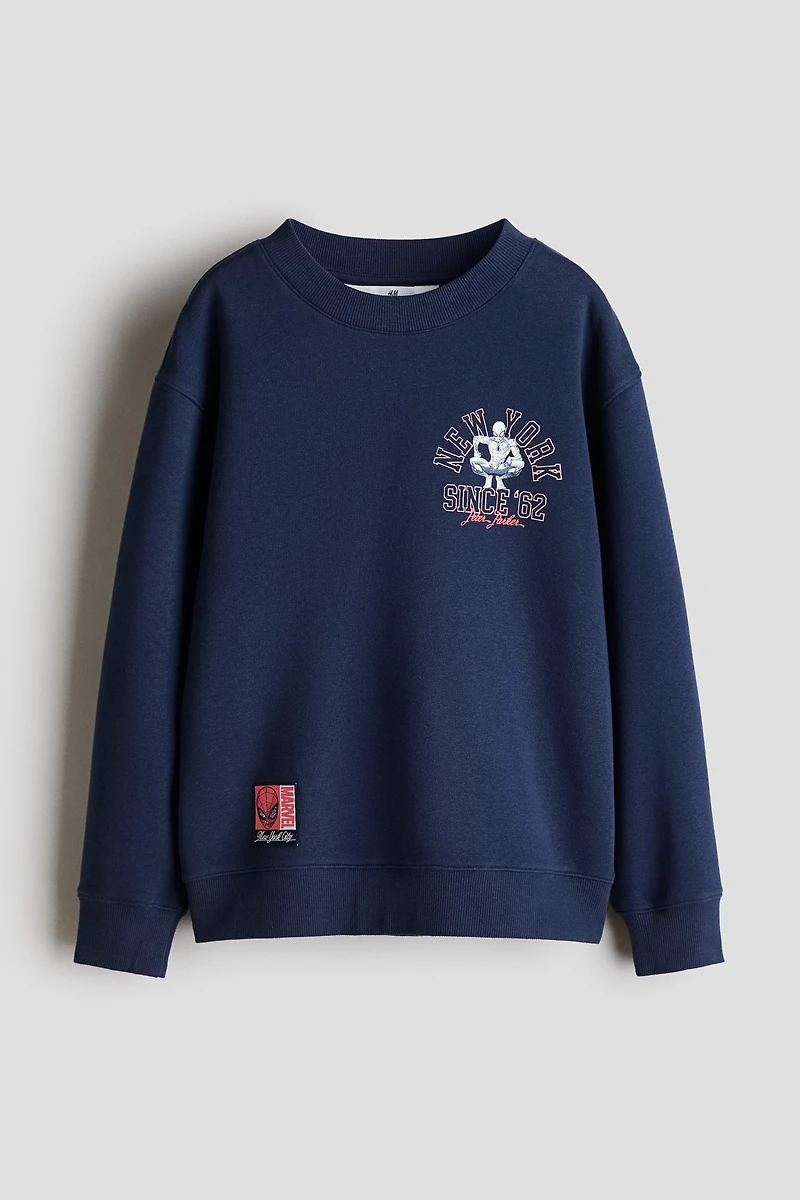 Printed Brushed-Inside Sweatshirt