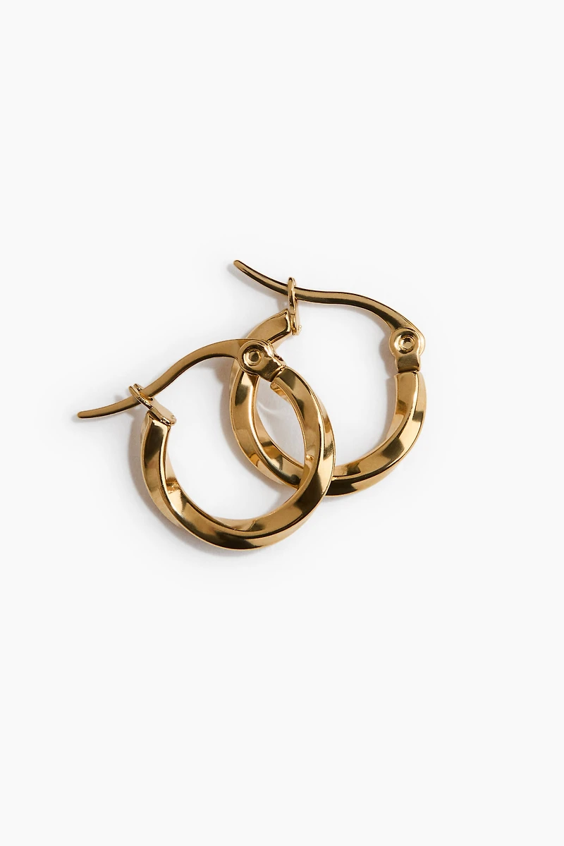 Waterproof Stainless Steel Hoop Earrings