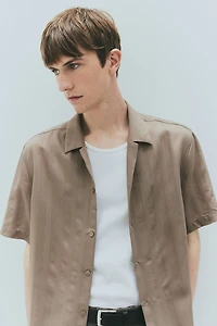 Regular Fit Textured-Weave Resort Shirt