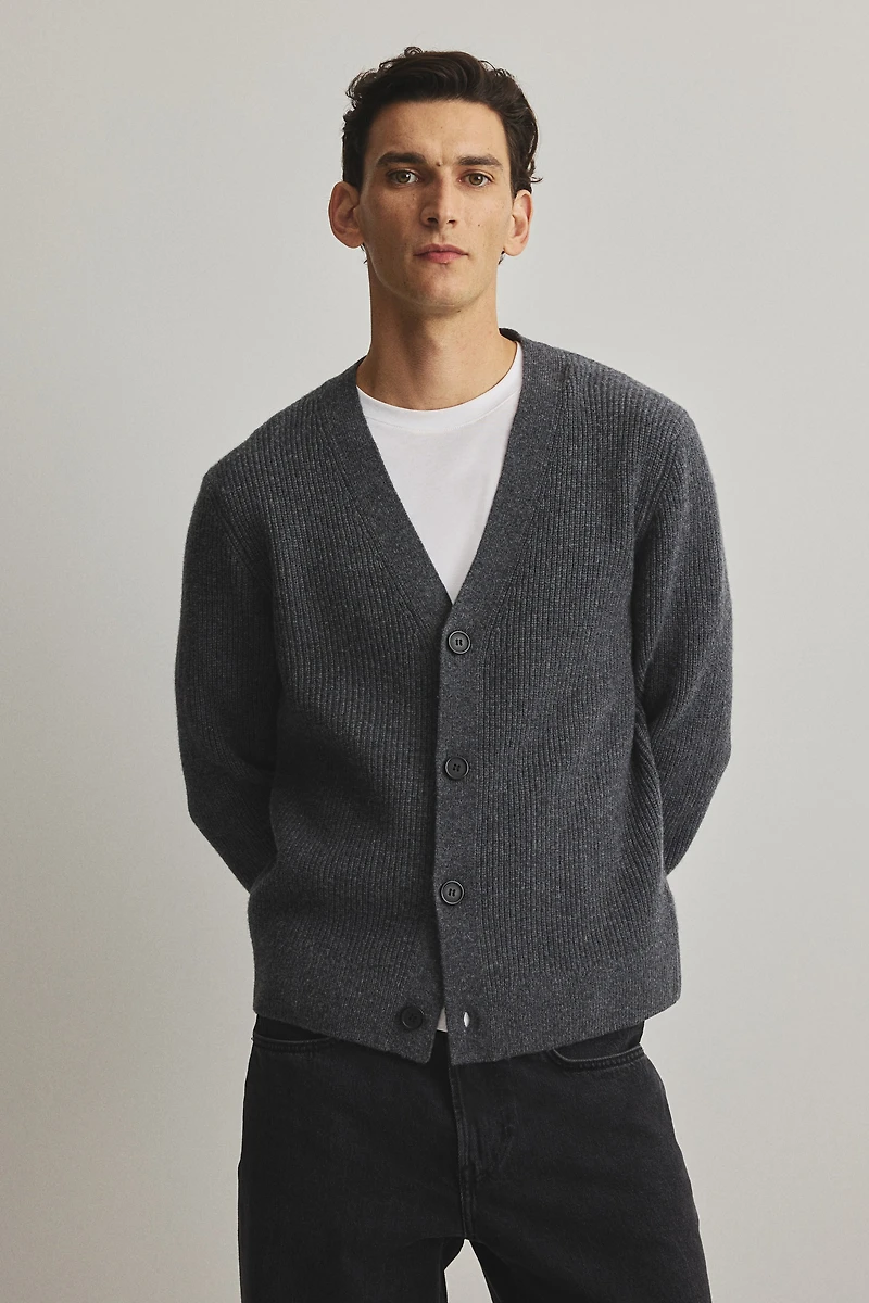 Regular-Fit Wool Cardigan