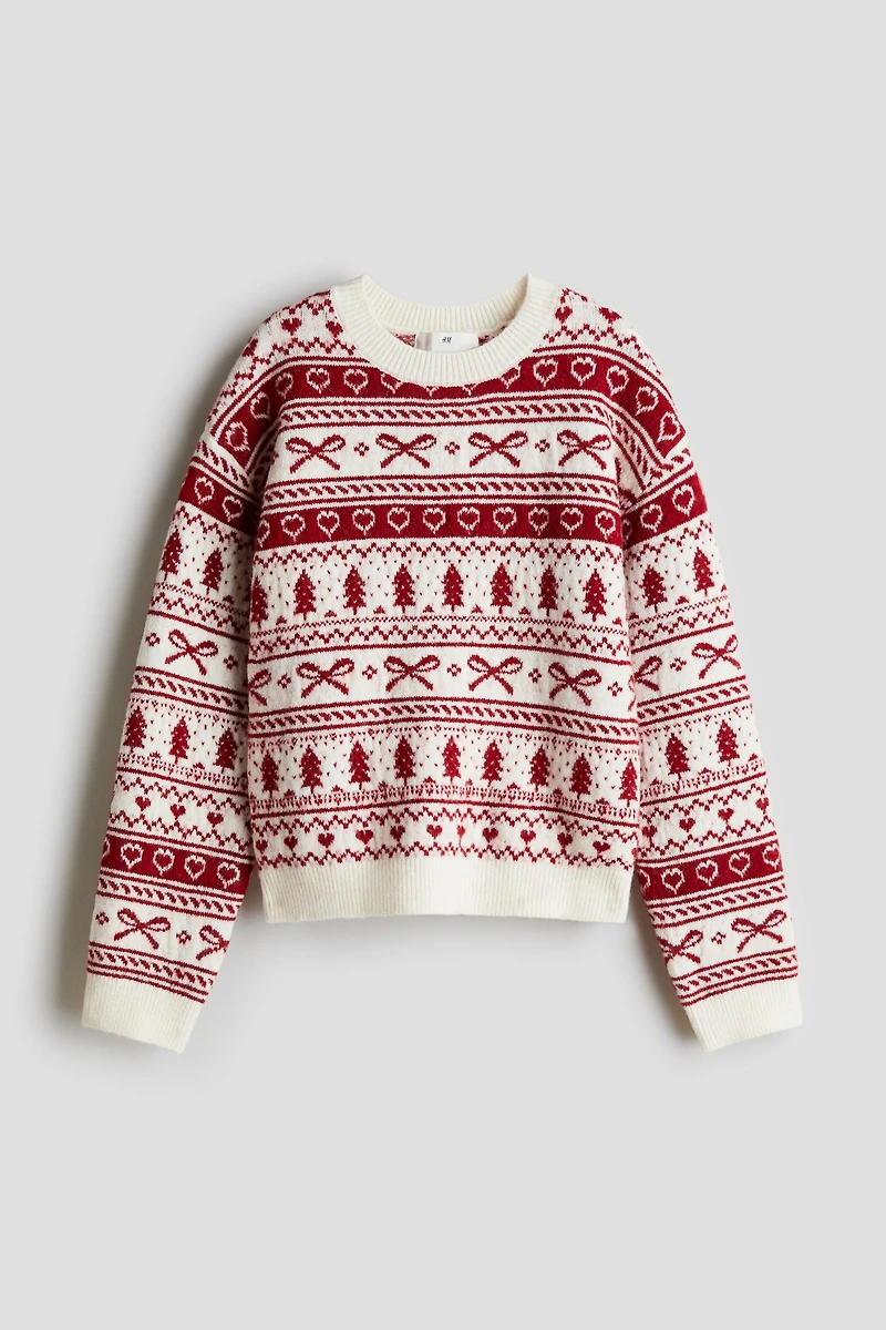 Loose-Fit Motif-Detail Sweater