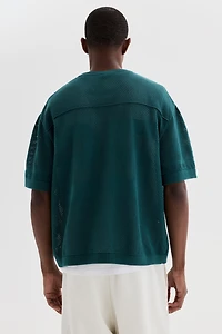 Relaxed-Fit Boxy Mesh T-Shirt