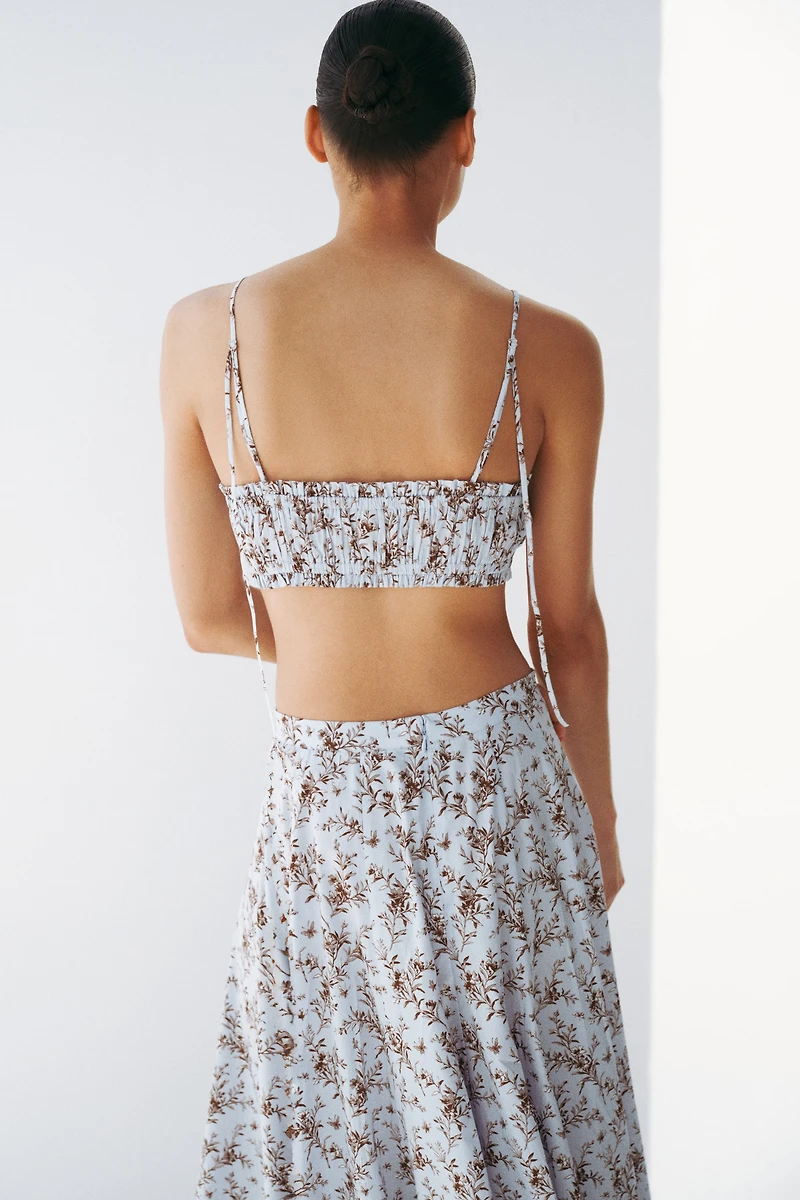 Ruffle-Trimmed Bralette Top