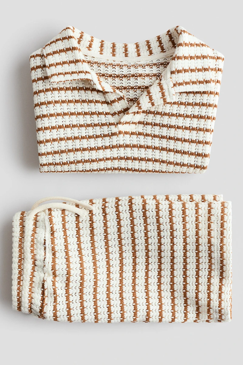 2-Piece Textured-Knit Set