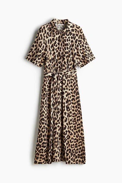 Tie-belt Shirt Dress