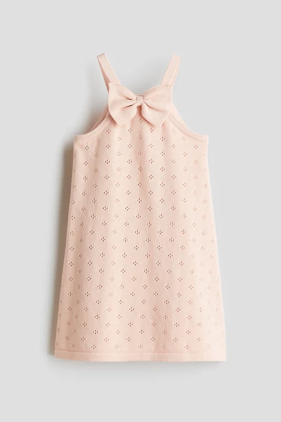 Pointelle-Knit Cotton Dress