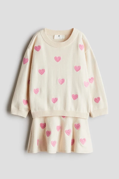 Ensemble 2 pièces en maille fine de coton